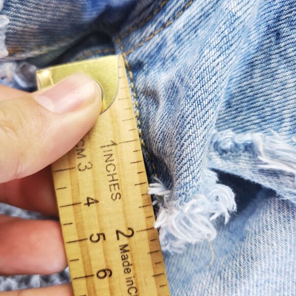 Levis Shorts Womens 28 Blue High-Waisted 501 Denim Cut Off Jorts - Picture 9 of 12